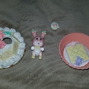Tea Bunny Baby, Playful Peek-A-Boo Sweet Pea with a Banana Cream Pie & Playpen